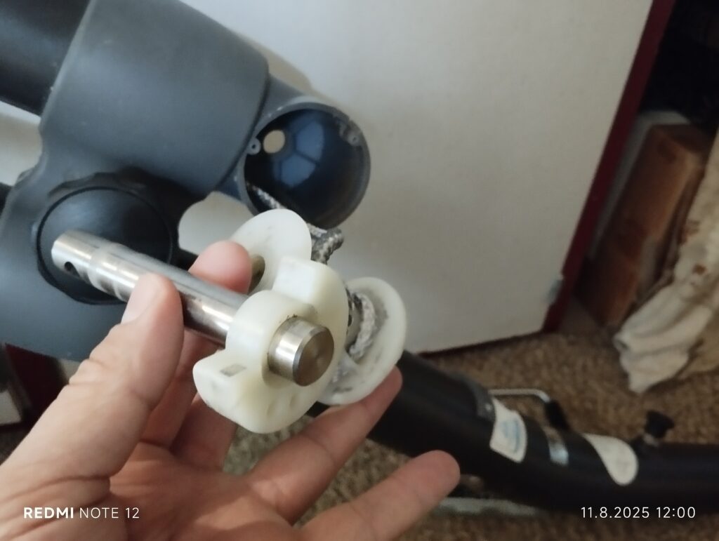 Výměna šňůry za ocelové lanko slunečníku Sun Garden